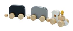 Pociąg urodzinowy zabawki drewniane. Wydawca: Plan toys. Multiszop.pl Opakowanie Pociąg urodzinowy zabawki drewniane