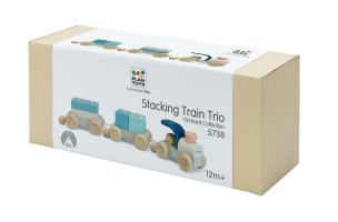 Pociąg z klockami do układania zabawki drewniane. Wydawca: Plan toys. Multiszop.pl Opakowanie Pociąg z klockami do układania zabawki drewniane