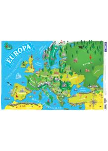 Opakowanie Podkładka na biurko Mapa Europy dla dzieci