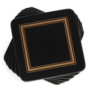 Opakowanie Podkładki pod kubek małe czarne 6szt