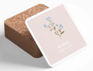 Opakowanie Podstawka korkowa - Miłość nigdy nie ustaje