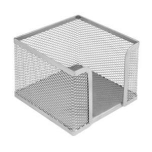 Opakowanie Pojemnik na karteczki metalowy srebrny MEMOBE