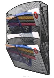 Opakowanie Pojemnik wiszący na katalogi czarny