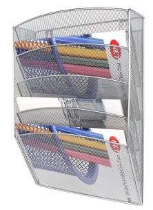 Opakowanie Pojemnik wiszący na katalogi srebrny