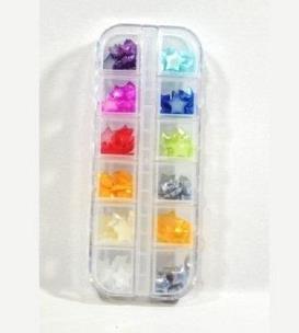 Opakowanie Półperełki gwiazdki 10mm 12 kolorów