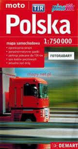 Okładka książki Polska mapa samochodowa 1:750 000
