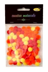 Opakowanie Pomopny akrylowe żółto-pomar-czerwona 10mm 100szt