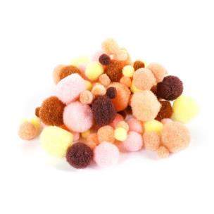 Opakowanie Pompony akrylowe cieliste 60szt