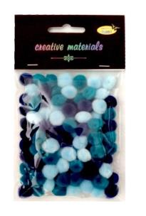 Opakowanie Pompony akrylowe niebieska 10mm 100szt