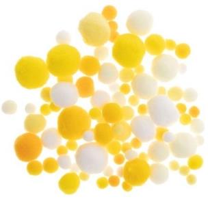 Opakowanie Pompony białe i w odcienach żółtego 20g