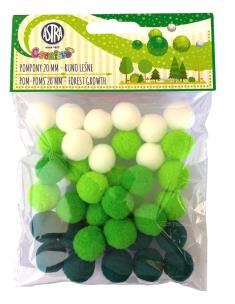 Pompony dekoracyjne 20mm - Runo leśnie ASTRA. Wydawca: ASTRA papiernicze. Multiszop.pl Opakowanie Pompony dekoracyjne 20mm - Runo leśnie ASTRA