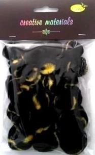 Opakowanie Pompony dwukolorowe czarno żółte 25-40mm 21szt