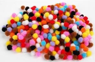 Opakowanie Pompony poliestrowe 7mm MIX