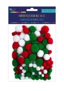 Opakowanie Pompony poliestrowe mix (140 szt)