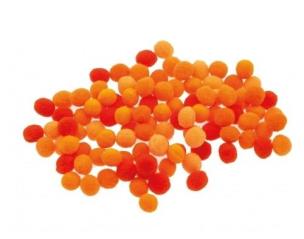 Opakowanie Pompony pomarańczowe 10mm 100szt