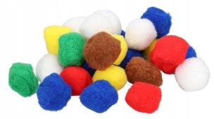 Opakowanie Pompony puszyste MIX 5cm 24szt