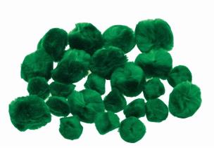 Opakowanie Pompony puszyste zielone 24szt