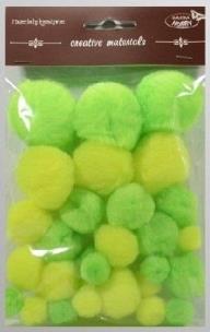 Opakowanie Pompony tonacyjne neonowe 15-40mm 30szt