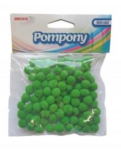 Opakowanie Pompony zielone 10mm 100szt