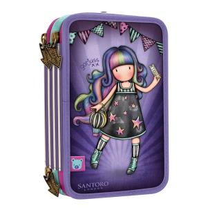 Potrójny Piórnik z Wyposażeniem Gorjuss Fairground. Wydawca: Santoro. Multiszop.pl Opakowanie Potrójny Piórnik z Wyposażeniem Gorjuss Fairground