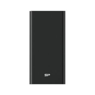 Okładka książki Powerbank Silicon Power QP60 10000mAh QC3.0+PD 1x USB-C, 2x USB-A, czarny