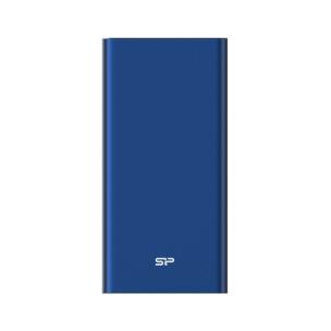 Okładka książki Powerbank Silicon Power QP60 10000mAh QC3.0+PD 1x USB-C, 2x USB-A, niebieski