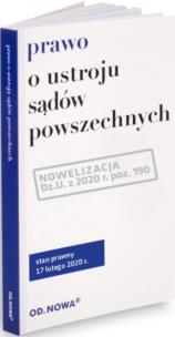 Prawo o ustroju sądów powszechnych 2020. Autor: praca zbiorowa. Multiszop.pl Okładka książki Prawo o ustroju sądów powszechnych 2020