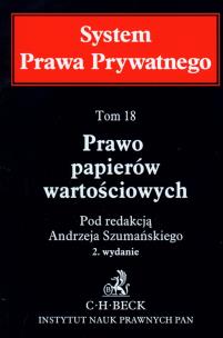 Okładka książki Prawo papierów wartościowych t.18