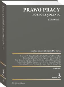 Okładka książki Prawo pracy. Rozporządzenia. Komentarz
