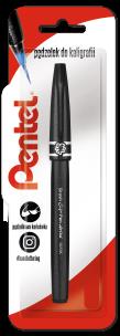 Opakowanie Precyzyjny pędzelek do kaligrafii i liternictwa Brush SignPen Artist czarny SESF30C PENTEL