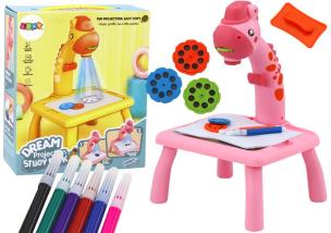 Opakowanie Projektor ze stoliczkiem do rysowania żyrafa różow