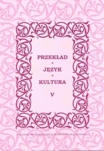 Okładka książki Przekład, język, kultura T.5