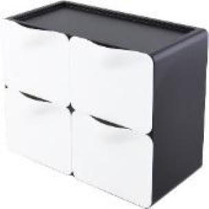 Opakowanie Przybornik nabiurkowy 4 - komorowy czarny