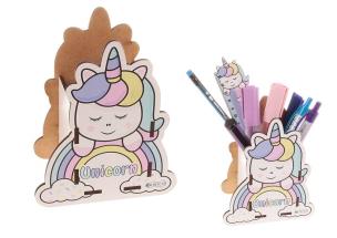 Przybornik organizer na biurko Jednorożec. Wydawca: CRESCO. Multiszop.pl Opakowanie Przybornik organizer na biurko Jednorożec