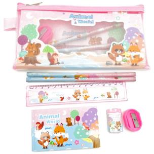 Opakowanie Przybory szkolne zwierzęta