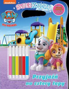 Przyjaźń na 4 łapy. Psi Patrol. Superkolory. Autor: Opracowanie zbiorowe. Multiszop.pl Okładka książki Przyjaźń na 4 łapy. Psi Patrol. Superkolory