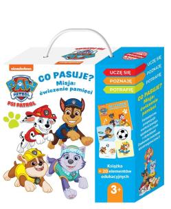 Psi Patrol. Co pasuje? Misja: ćwiczenie pamięci. Autor:   Praca zbiorowa. Multiszop.pl Okładka książki Psi Patrol. Co pasuje? Misja: ćwiczenie pamięci