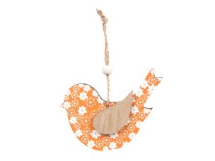 Opakowanie Ptak zawieszka drewniana pomarańcz 17x10cm 2szt