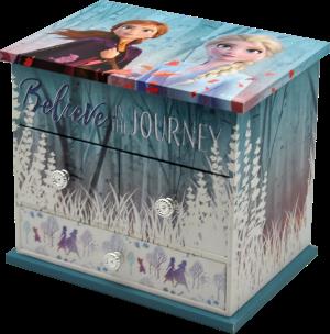 Opakowanie Pudełko na biżuterię z lusterkiem, brokatem i efektami dźwiękowymi  Frozen WD20765