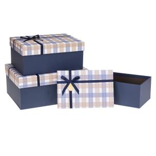Opakowanie Pudełko prezentowe PR Krata 3szt ROZETTE