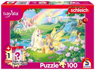 Opakowanie Puzzle 100 Schleich Bayala Magiczne Jednorożce + figurka 113348