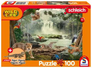 Puzzle 100 Schleich Dzika przyroda + figurka. Wydawca: Schmidt. Multiszop.pl Opakowanie Puzzle 100 Schleich Dzika przyroda + figurka