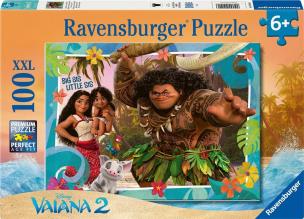 Puzzle 100 Vaiana 2. Wydawca: Ravensburger. Multiszop.pl Opakowanie Puzzle 100 Vaiana 2