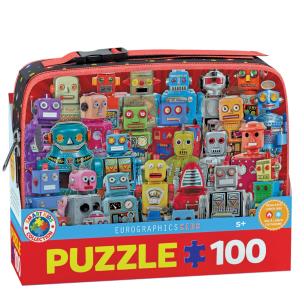 Opakowanie Puzzle 100 z lunch box  Robots 9100-5827