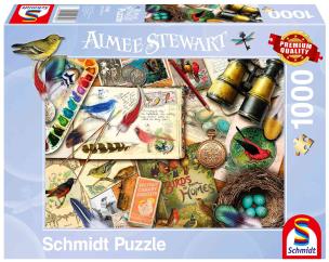 Puzzle 1000 Aimee Stewart, Obserwacja ptaków. Wydawca: G3. Multiszop.pl Opakowanie Puzzle 1000 Aimee Stewart, Obserwacja ptaków