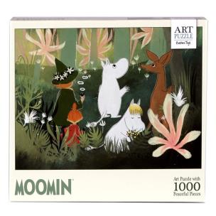 Opakowanie Puzzle 1000 artystyczne Muminki zielone