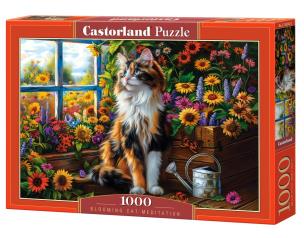 Puzzle 1000 Blooming Cat Meditation CASTOR. Wydawca: Castorland. Multiszop.pl Opakowanie Puzzle 1000 Blooming Cat Meditation CASTOR