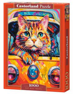 Puzzle 1000 Cat Bus Travel. Wydawca: Castorland. Multiszop.pl Opakowanie Puzzle 1000 Cat Bus Travel