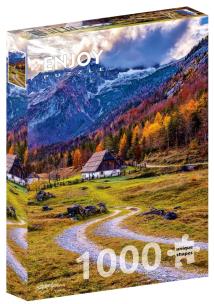 Puzzle 1000 Chatka w górach. Wydawca: G3. Multiszop.pl Opakowanie Puzzle 1000 Chatka w górach