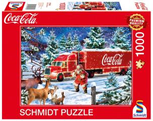 Puzzle 1000 Coca-Cola Świąteczna ciężarówka. Wydawca: Schmidt. Multiszop.pl Opakowanie Puzzle 1000 Coca-Cola Świąteczna ciężarówka